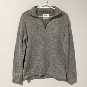 Old Navy Men's Mock Neck 1/4 Zip Grey Long Sleeve Top Size S